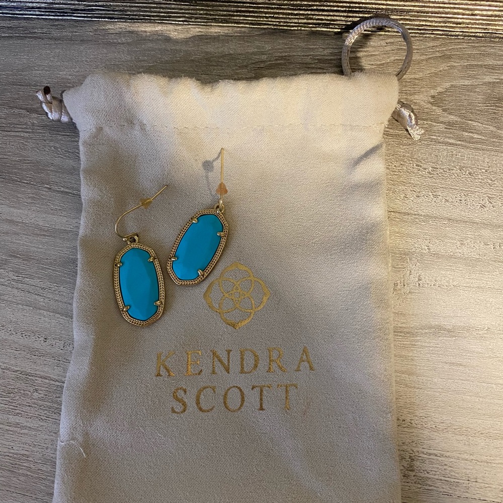 Kendra Scott blue dangle earrings